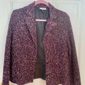 Dress Barn Purple Tweed Blazer